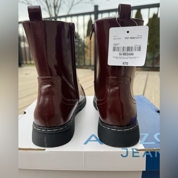 Arizona Jean Company-Women's Maroon Combat Boots Size 10 Brand new in box! 😎 - Picture 7 of 8